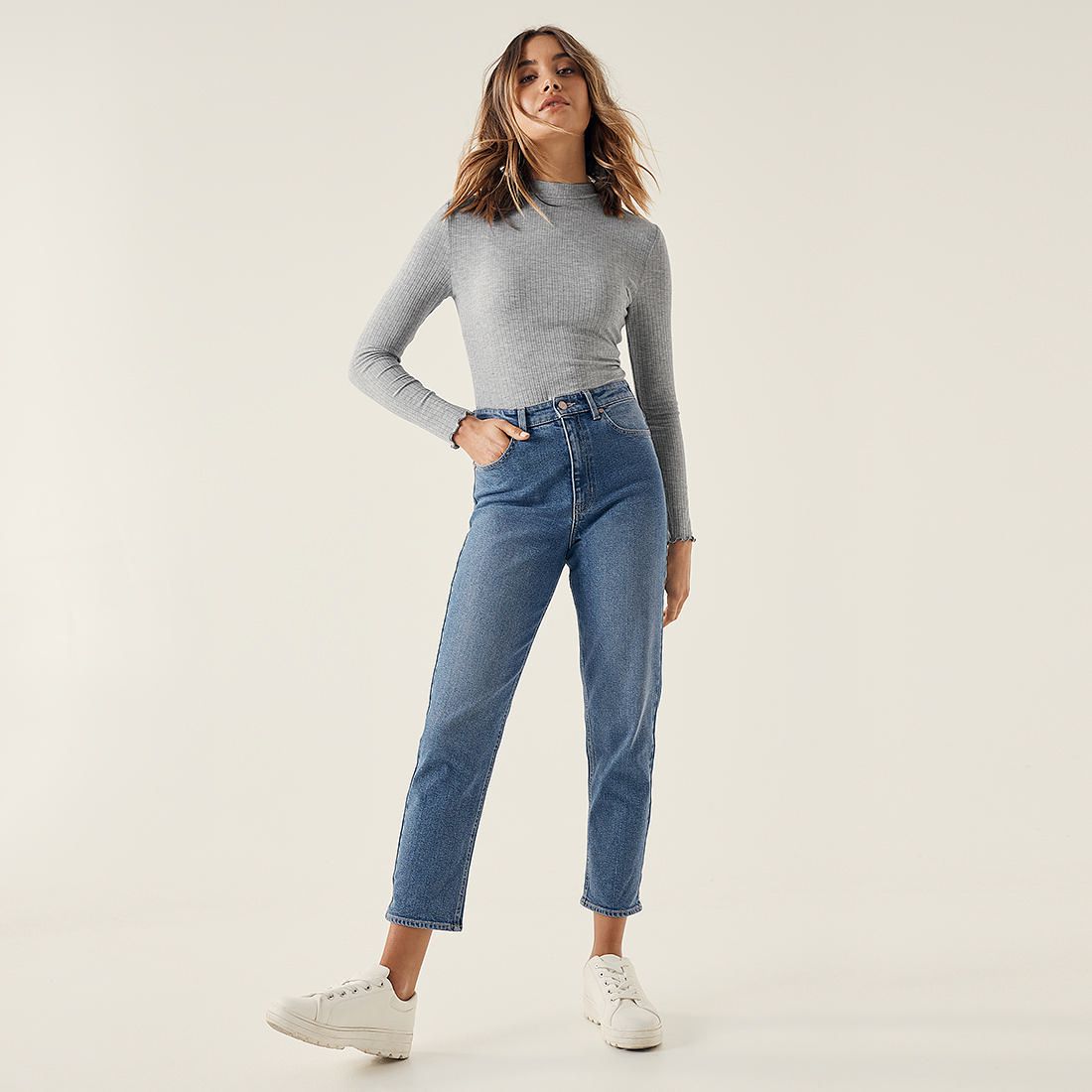 Lily Loves High Rise Mom Jeans - Mid 