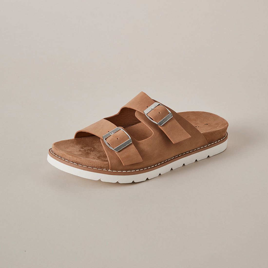 double buckle sandals womens