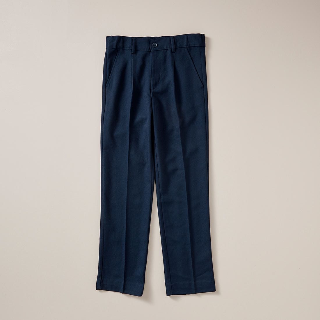 Structured Twill School Pants - Navy 