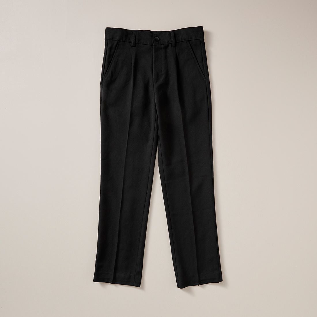 Structured Twill School Pants - Black 