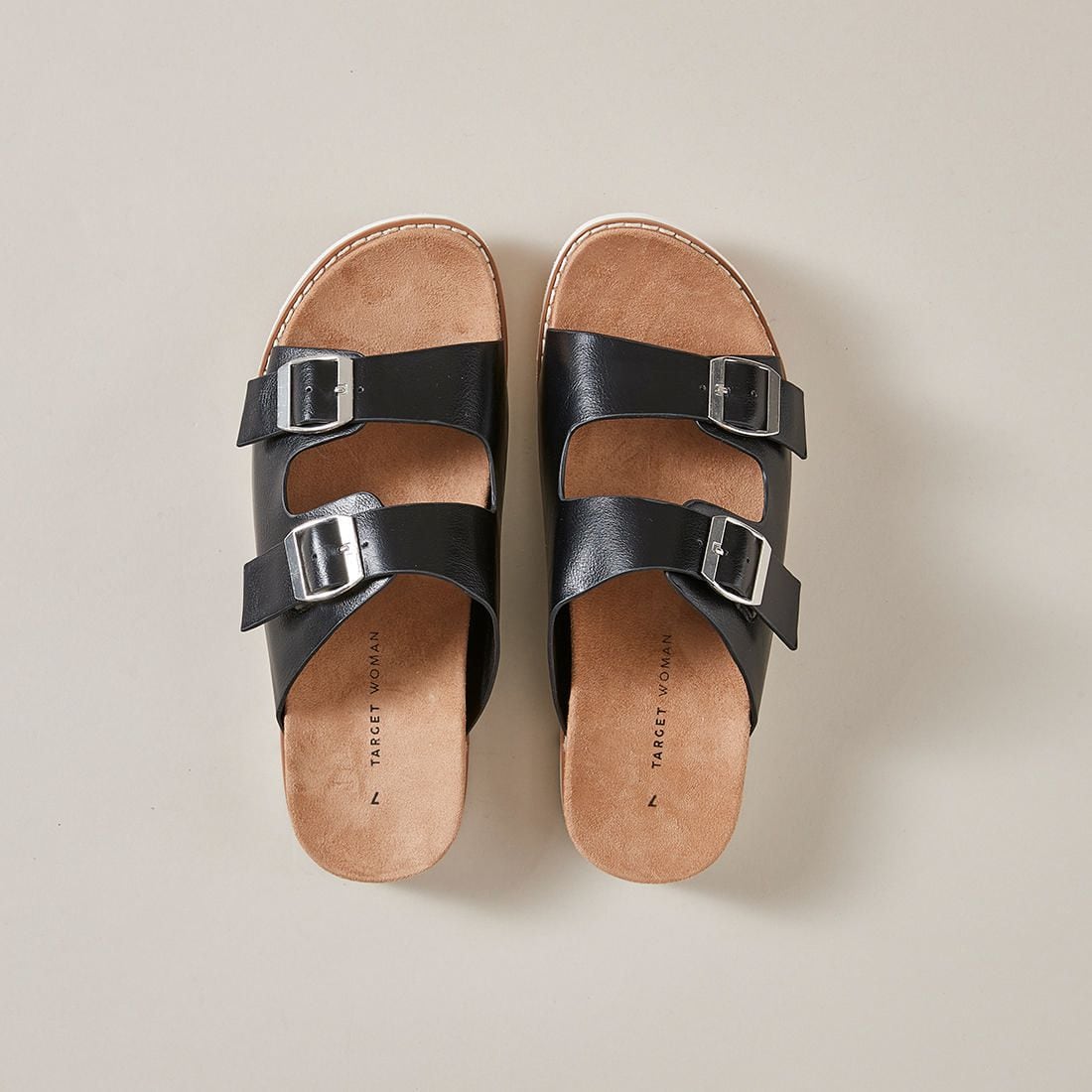 target buckle sandals