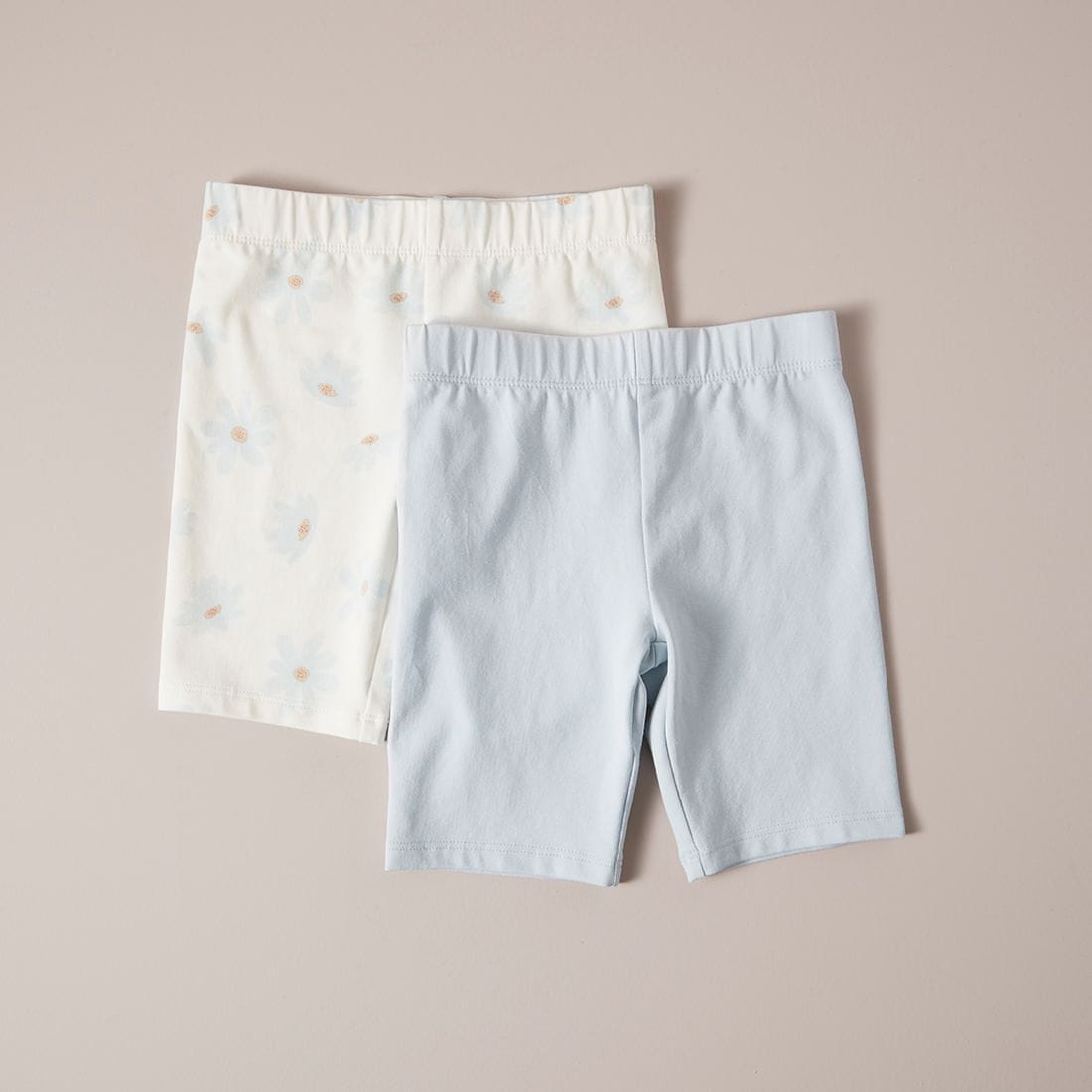 2 Pack Bike Shorts - Blue Daisy 