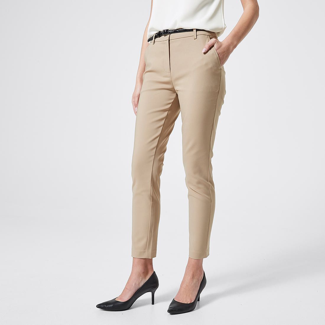 Preview Mia Belted Ankle Slin Pants 