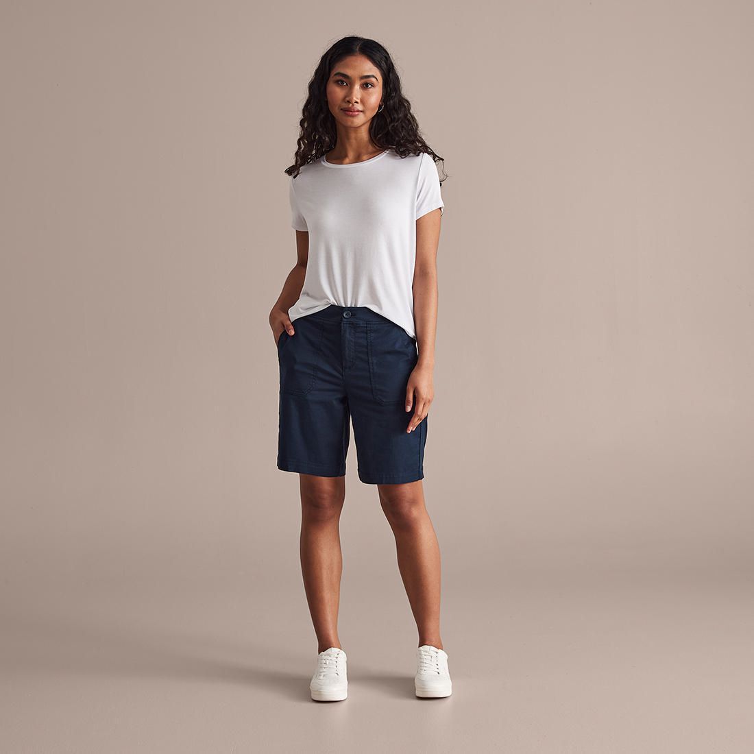 Rib Waist Shorts - Navy Blue | Target 