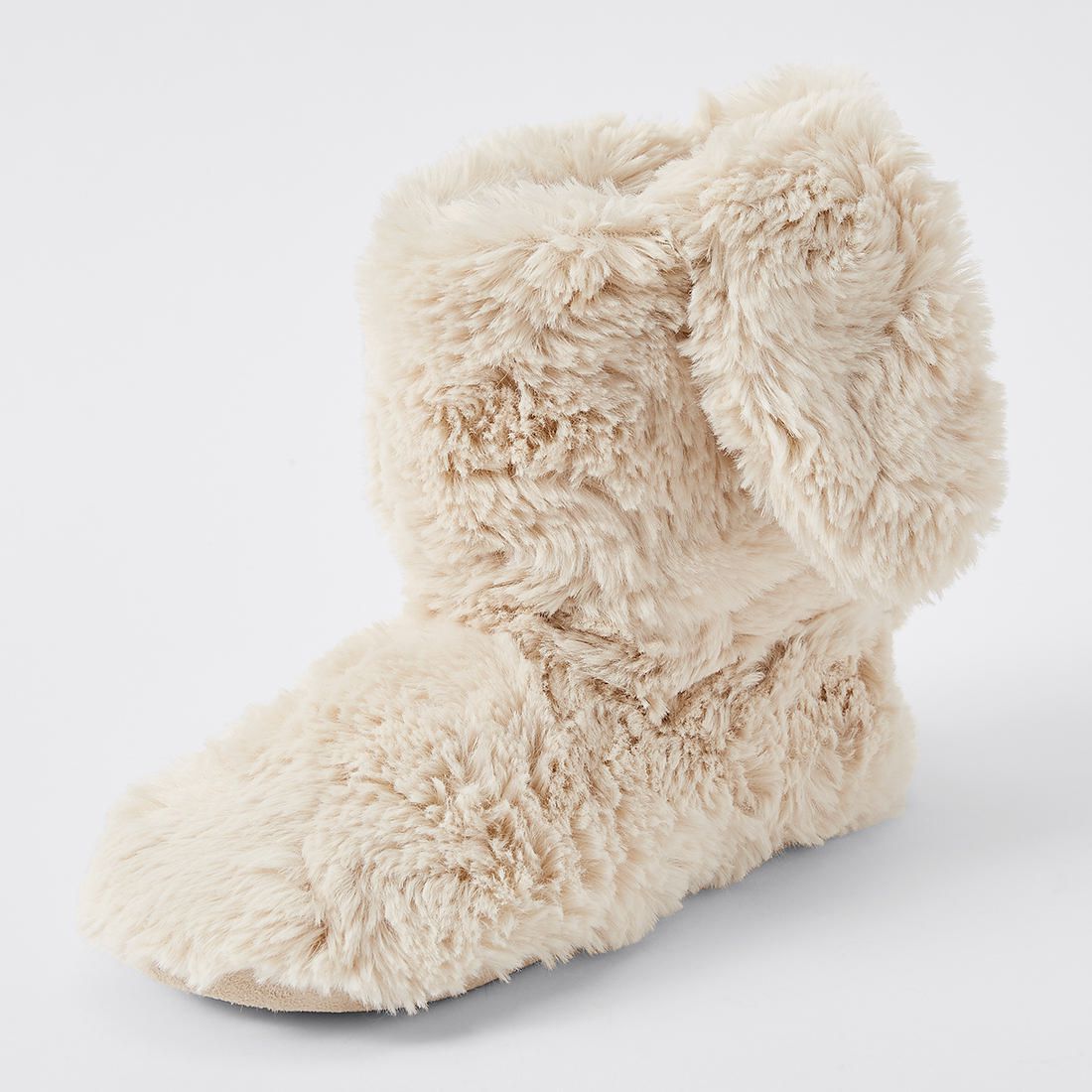 white fluffy slippers target