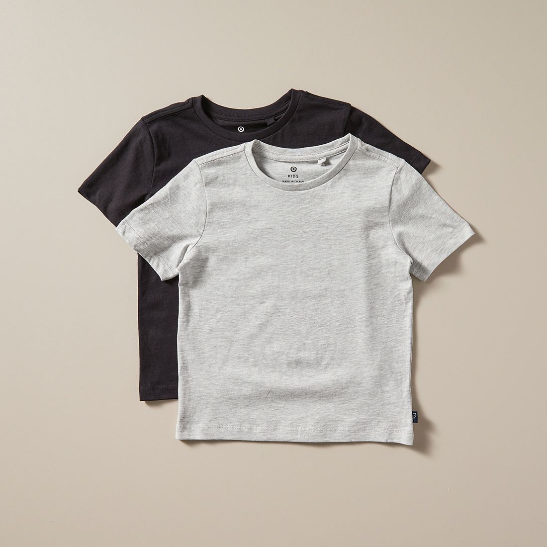 Organic Cotton 2 Pack T-shirts - Grey 