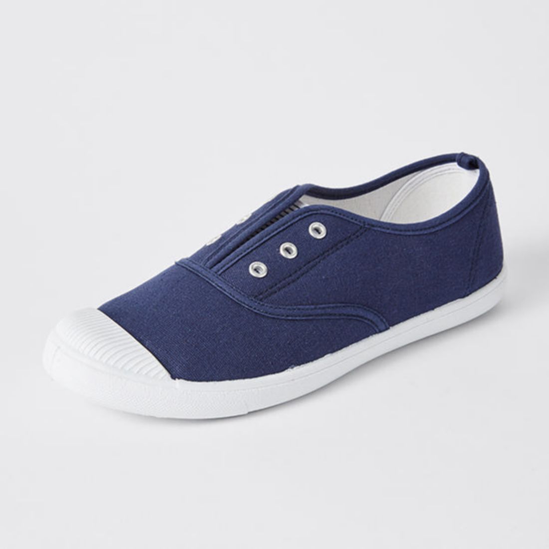 laceless canvas trainers