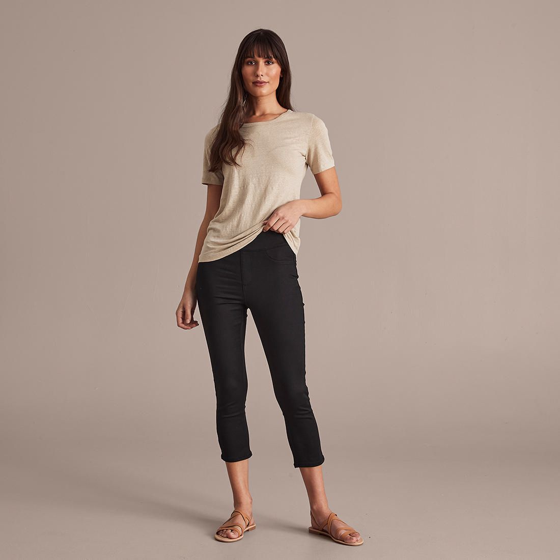 DENIM Lydia High Rise Capri Length 