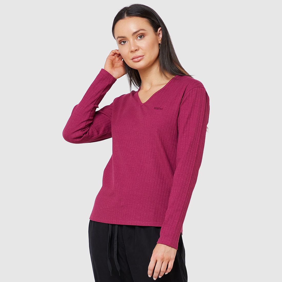 Mossimo Empire Ribbed Long Sleeve T 