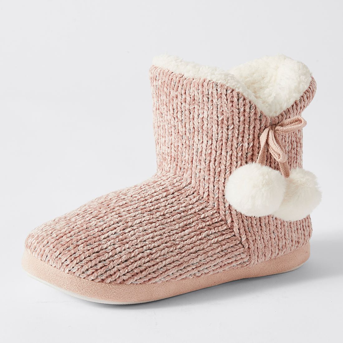 womens pink slipper boots