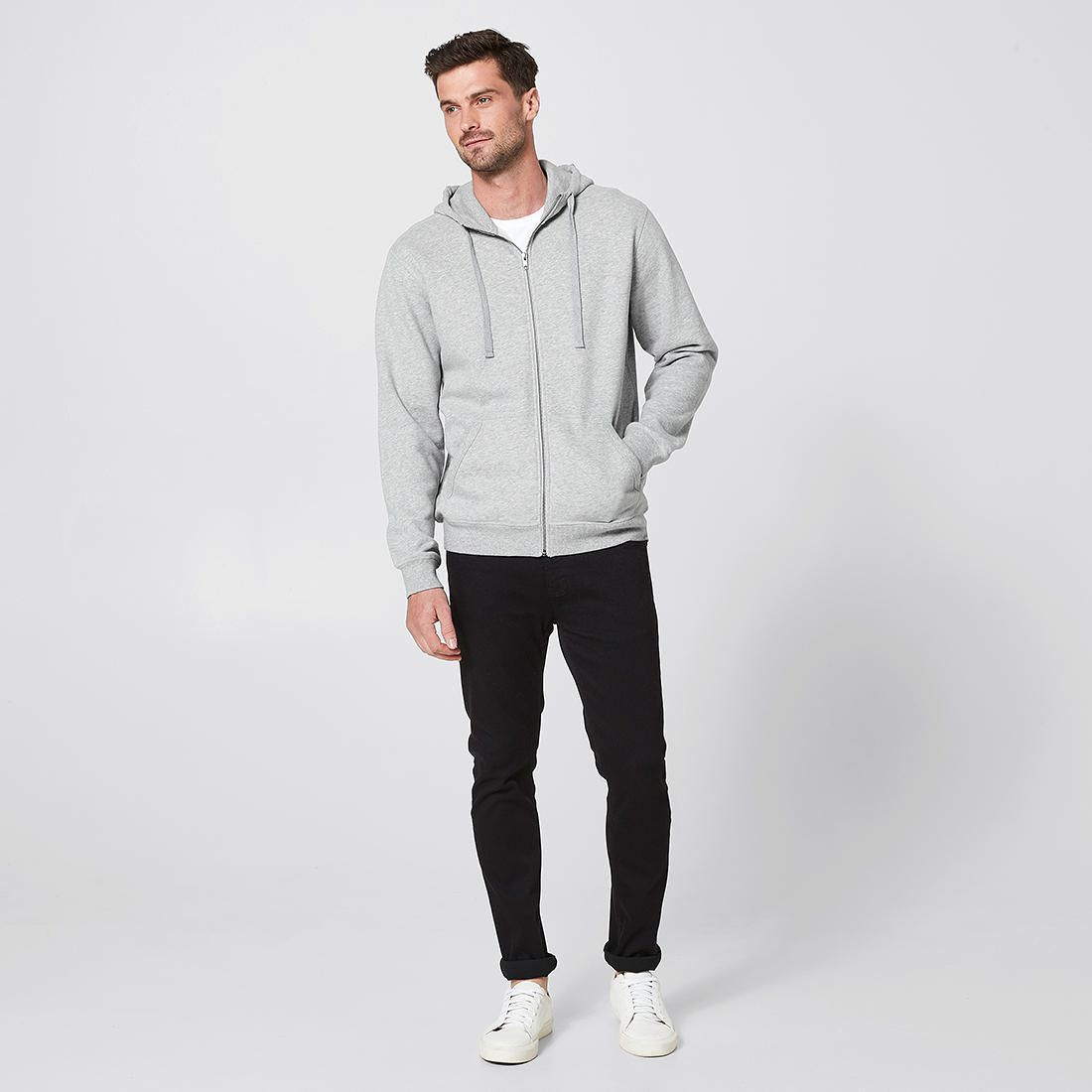 Keyline Fleece Zip Thru Hoodie - Grey 