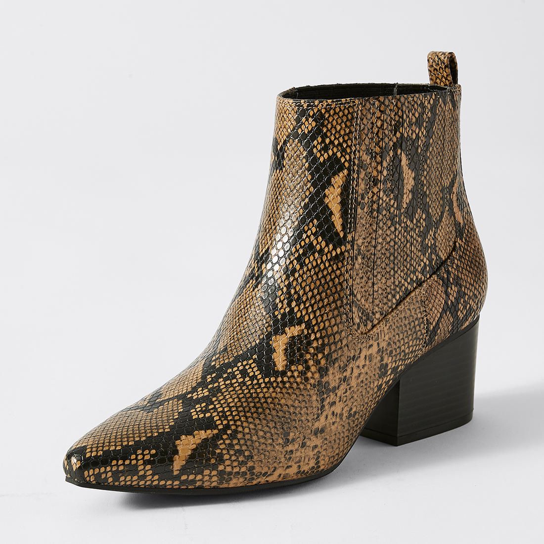 snake leather boots