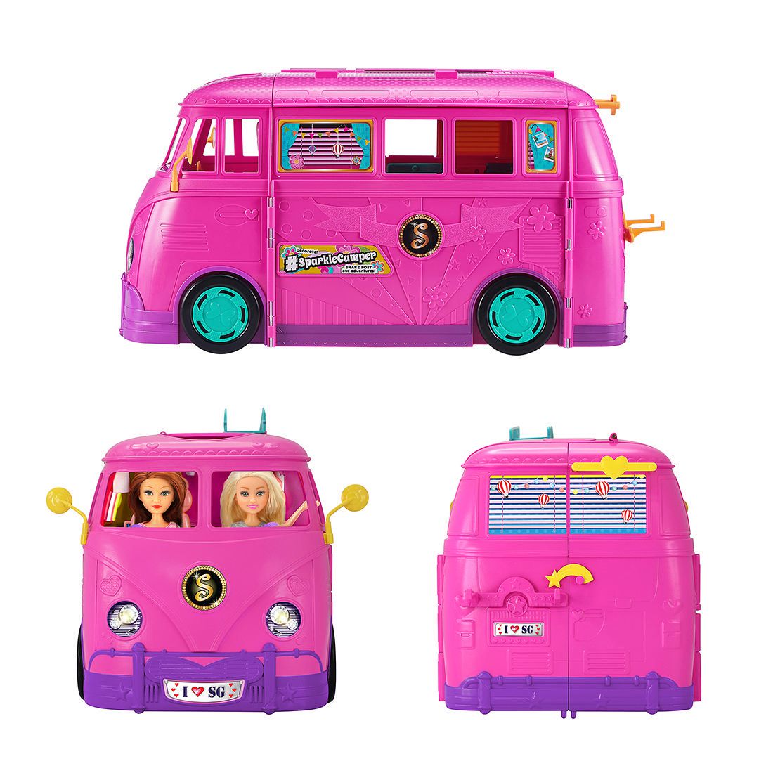 sparkle doll camper van