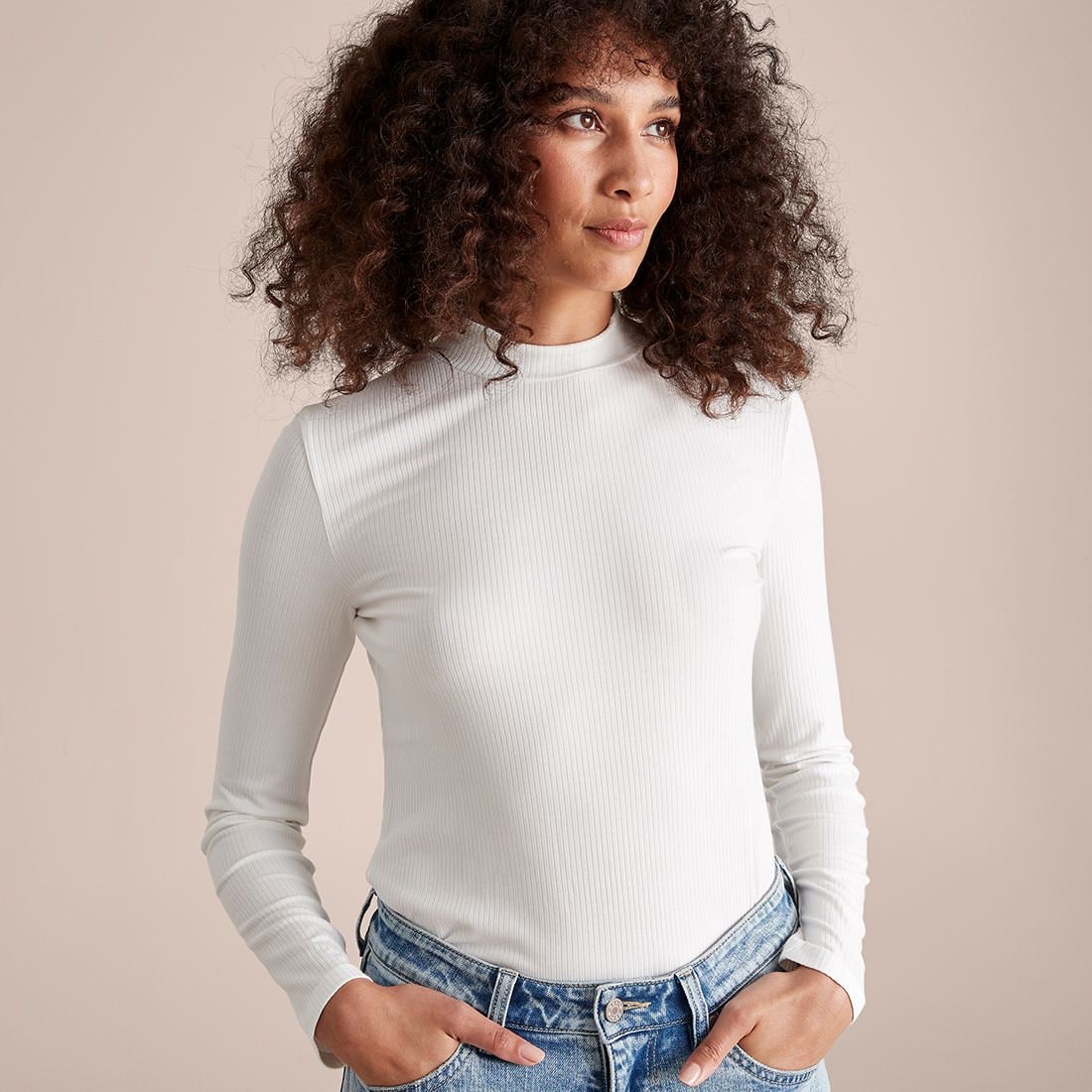 Mock Neck Rib Skivvy | Target Australia