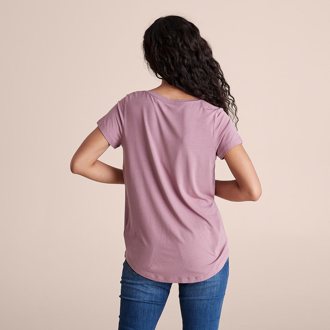 Modal/Elastane V-Neck T-Shirt | Target 