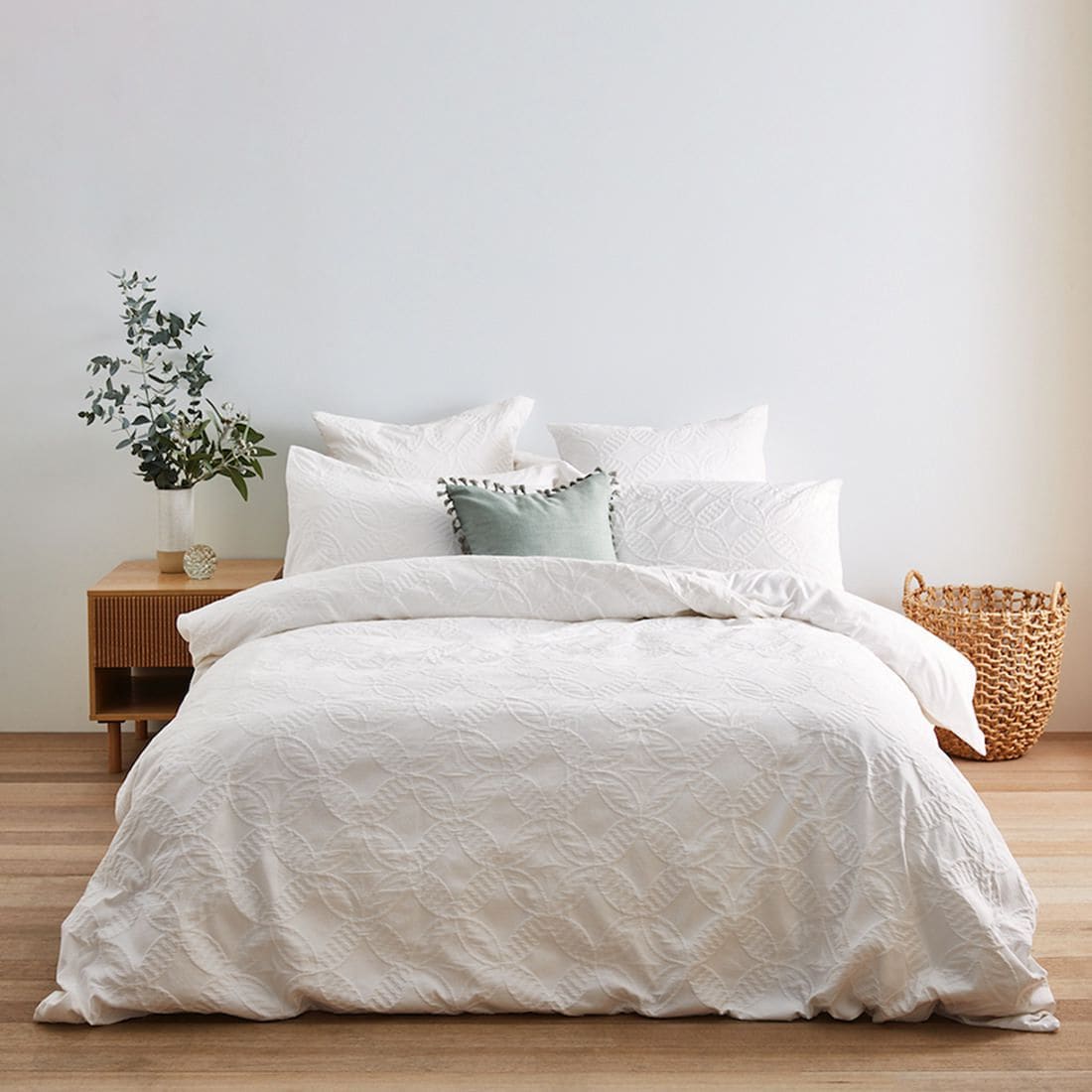 target white bed