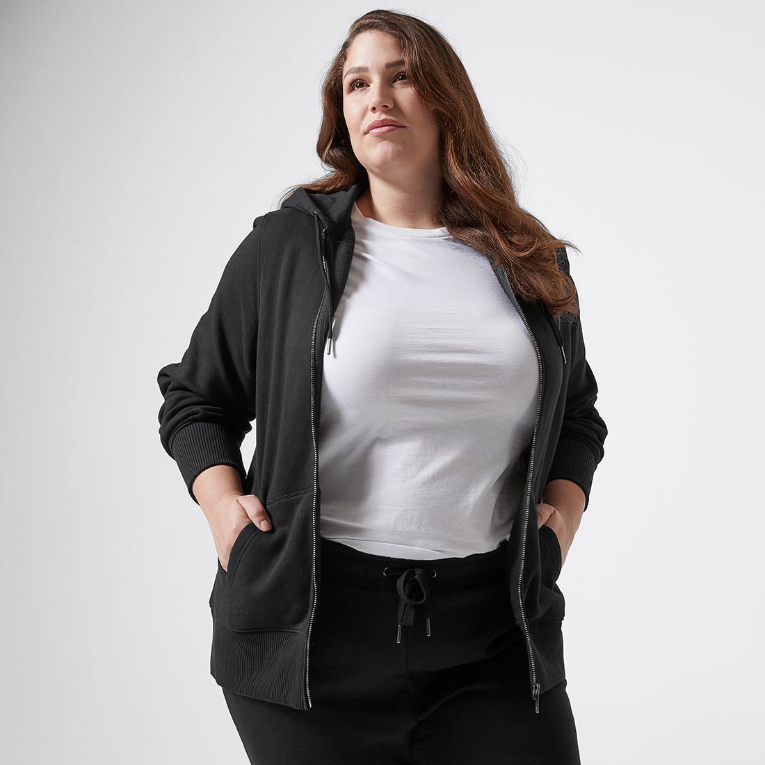 i am gia white zip up