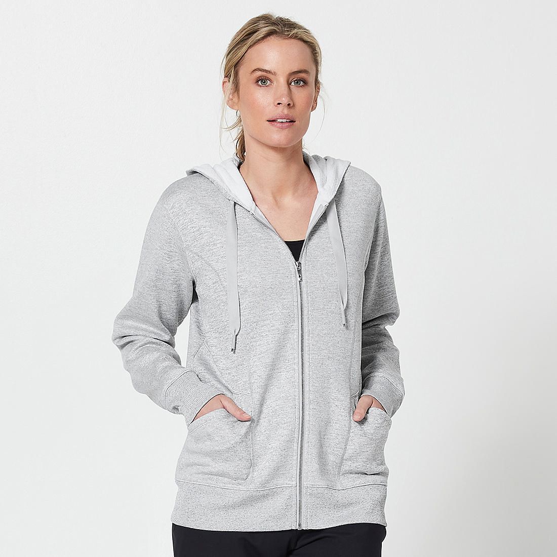 grey zip up jumper