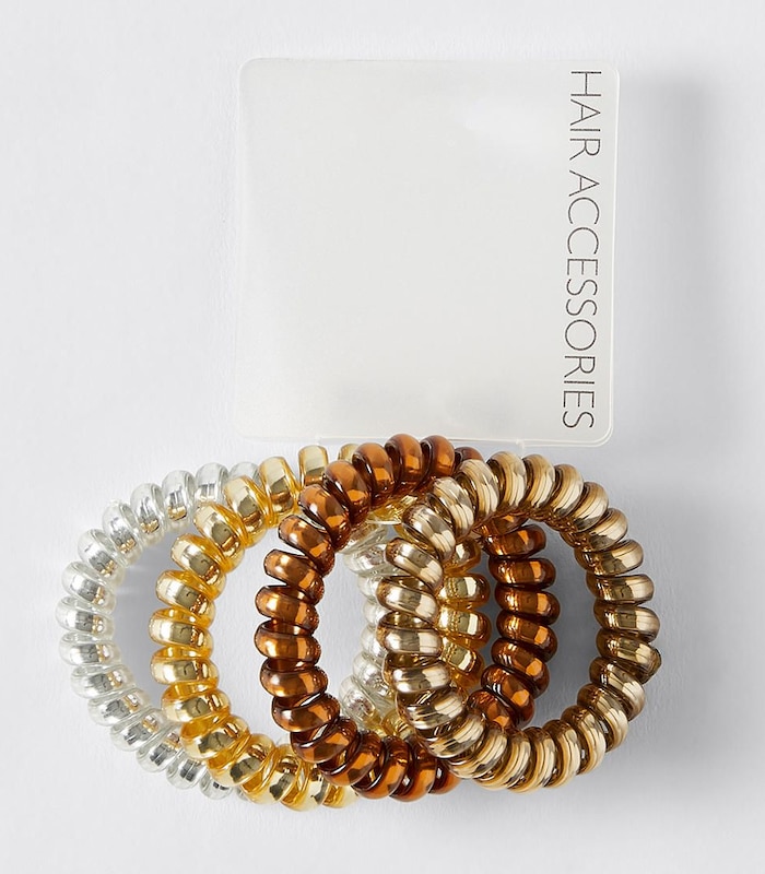 4 Pack Spiral Hair Ring - Metallic | Target Australia 4 Pack Spiral Hair Ring - Metallic | Target Australia
