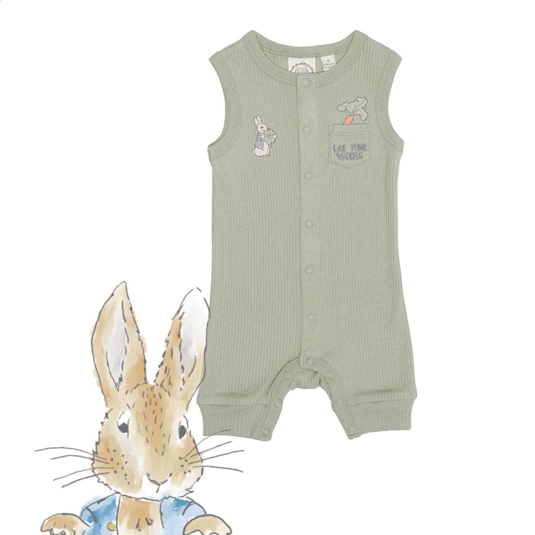 peter rabbit baby romper