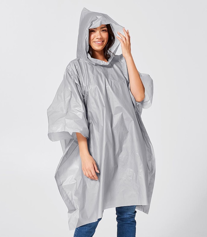 10 Pack Disposable Kids Rain Ponchos With Hood, Clear Plastic Raincoats ...