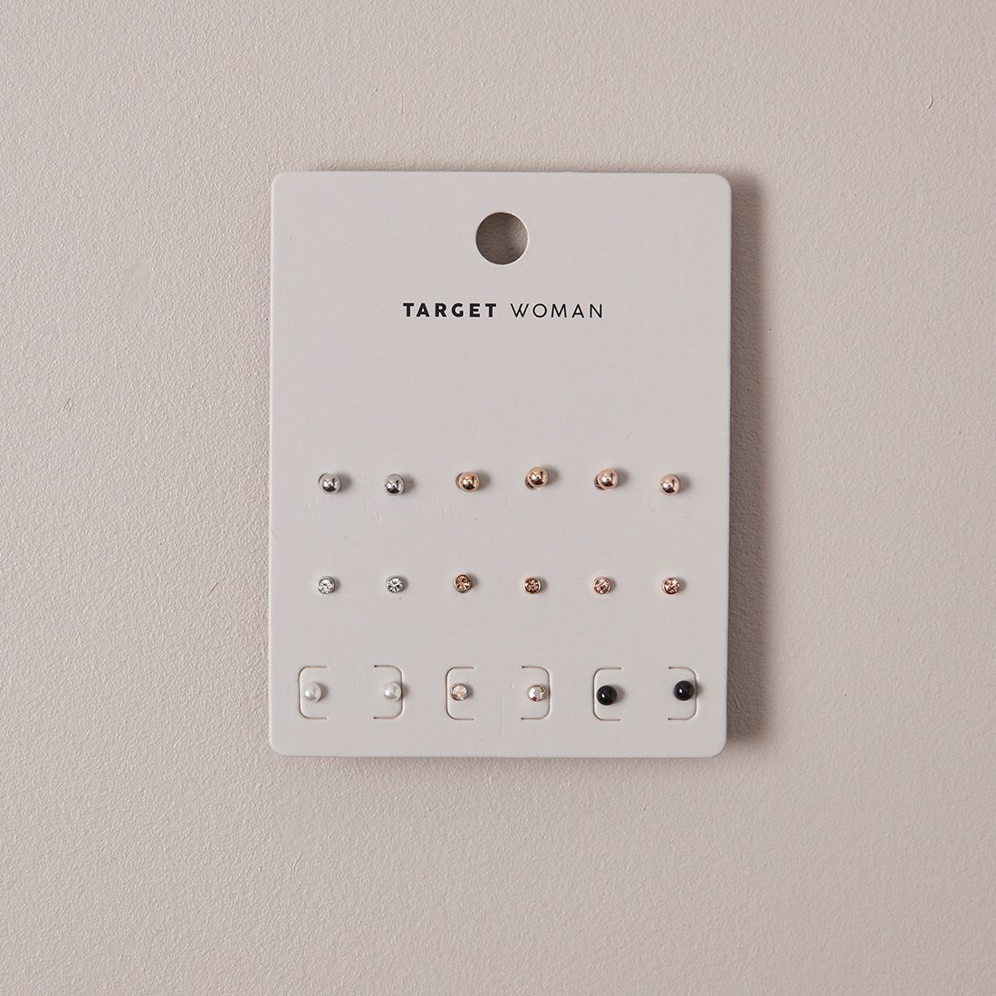 9 Pack Mixed Diamante Stud Earrings Target Australia