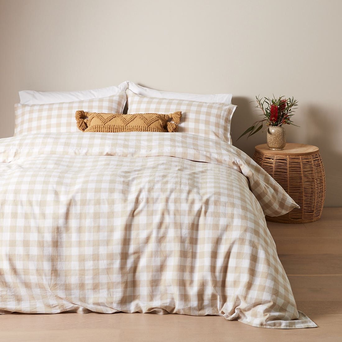 neutral quilt cover set