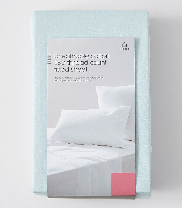 250 Thread Count Cotton Fitted Sheet Baby Blue Target Australia