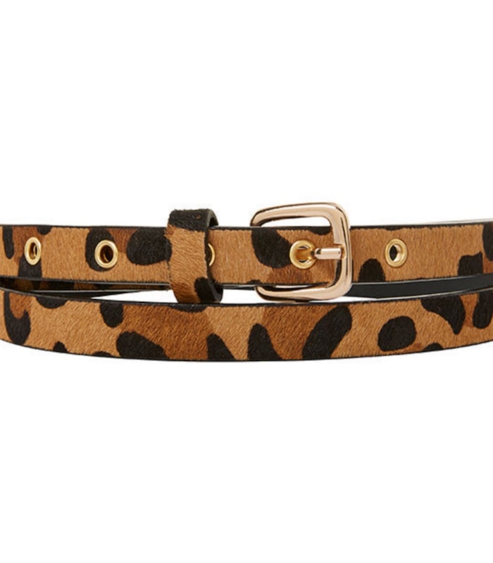 Pony Hair Dress Belt - Leopard | Target Australia