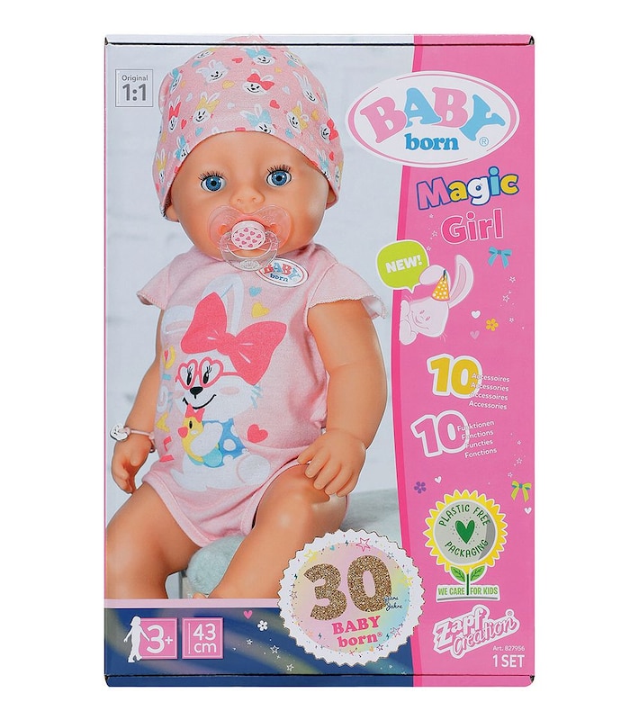 Baby Born Magic Girl 43cm Doll Pink Target Australia