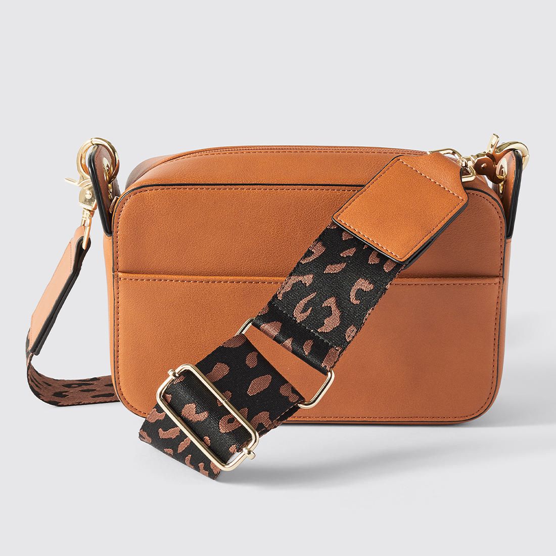 tan bag strap