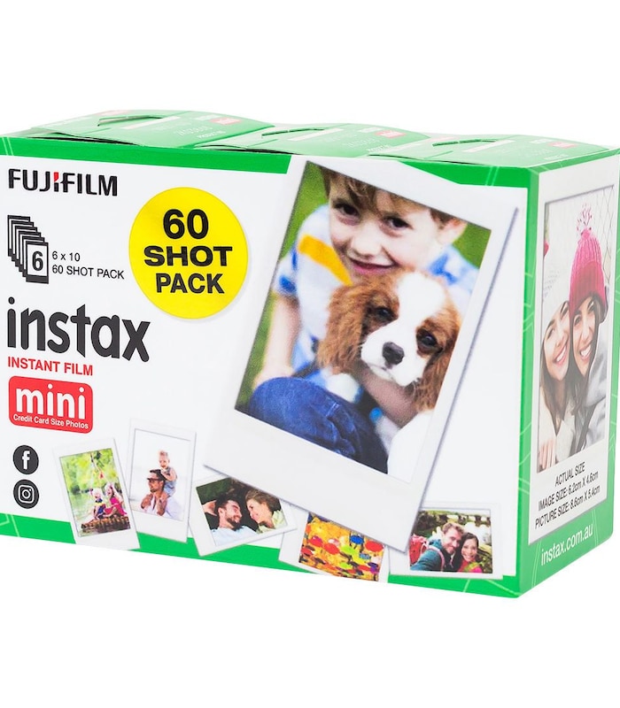 Fujifilm Instax Mini 8 & Camera Film 60 Pack | Target Australia