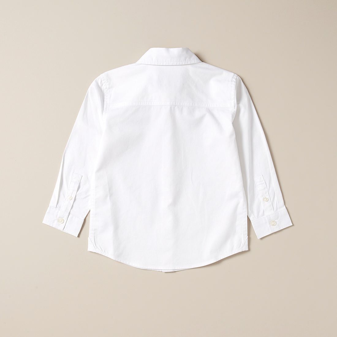 Long Sleeve Plain Shirt - White 