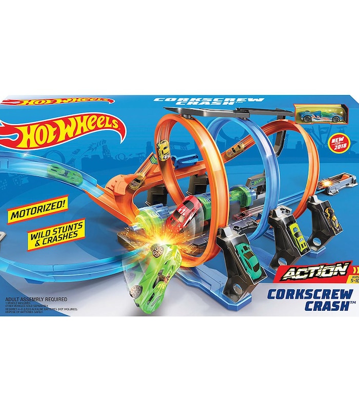 Hot Wheels® Corkscrew Crash™ Trackset Target Australia