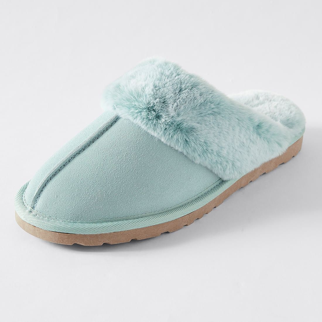 mint green slippers