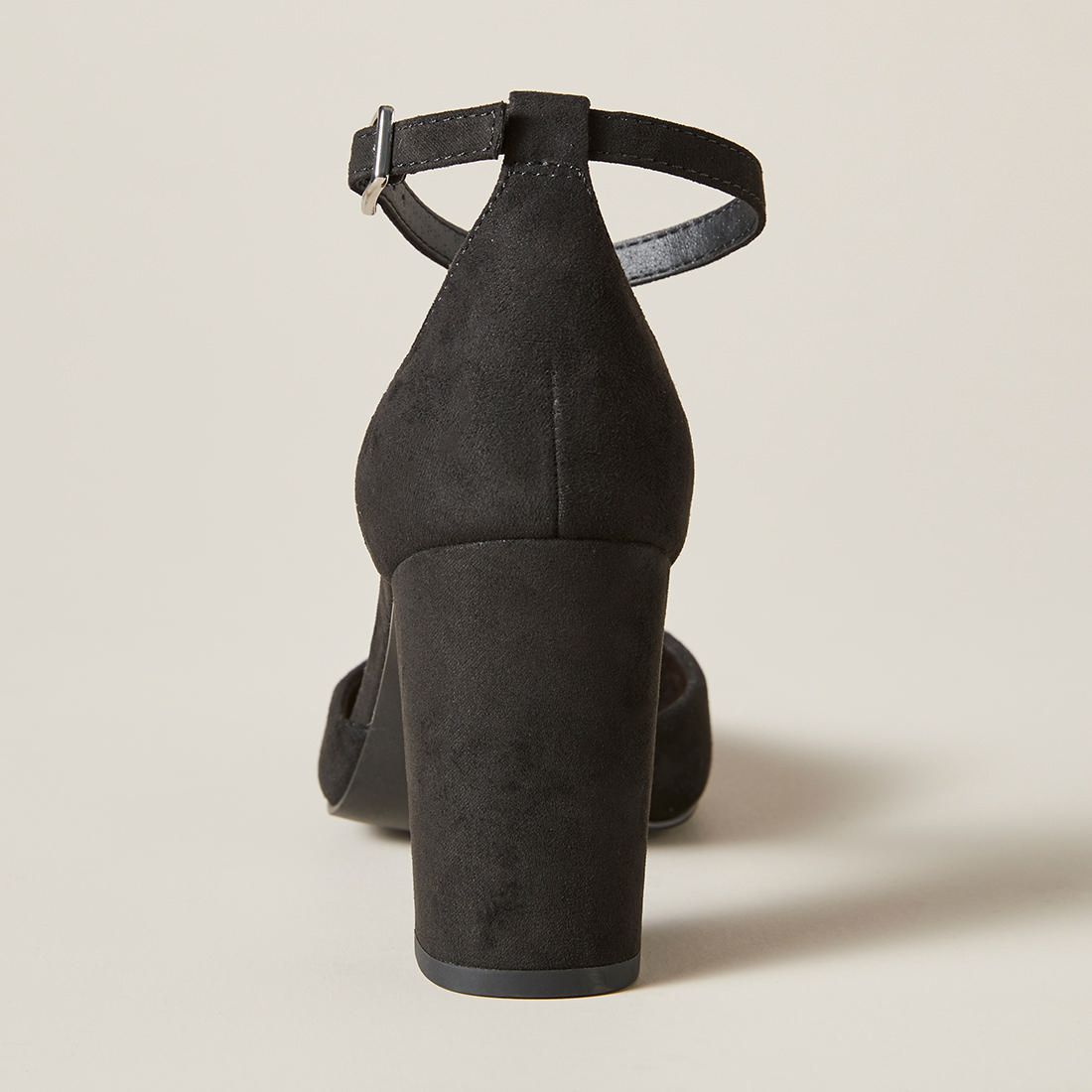 Womens Dom Ankle Strap Heels - Black 