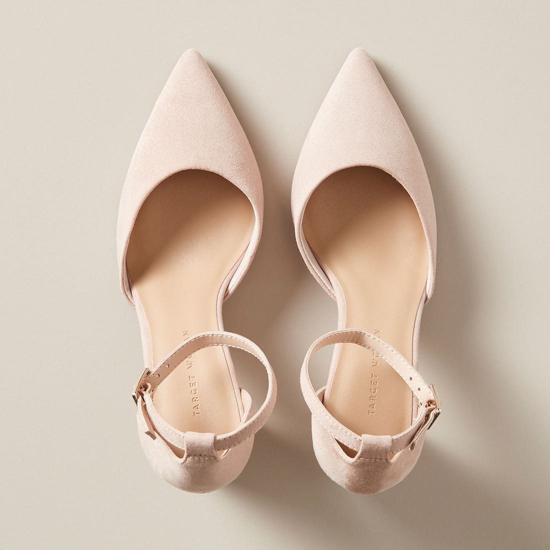 Womens Dom Ankle Strap Heels - Blush 