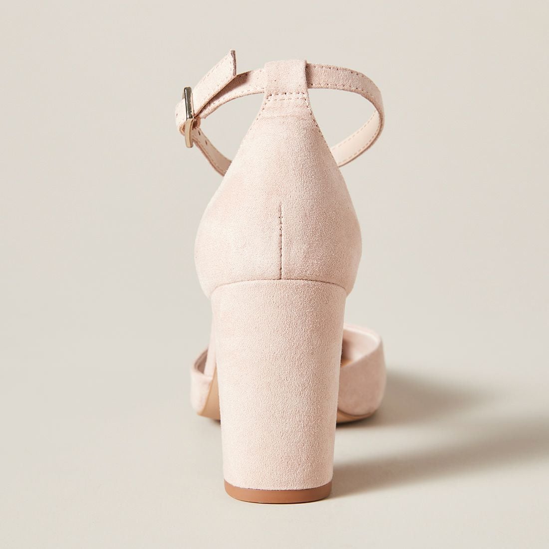Womens Dom Ankle Strap Heels - Blush 