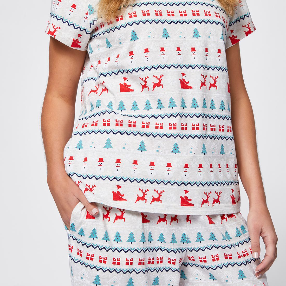 Christmas Womens Fairisle T-Shirt and 3 