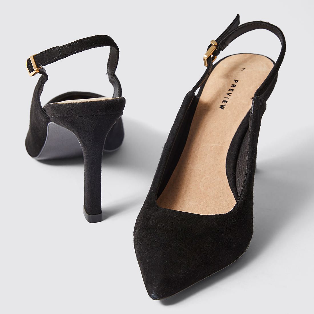 Preview Denton Sling Back Heels - Black 