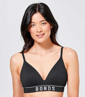 Womens Retro Rib T-Shirt Crop Bra - Bonds