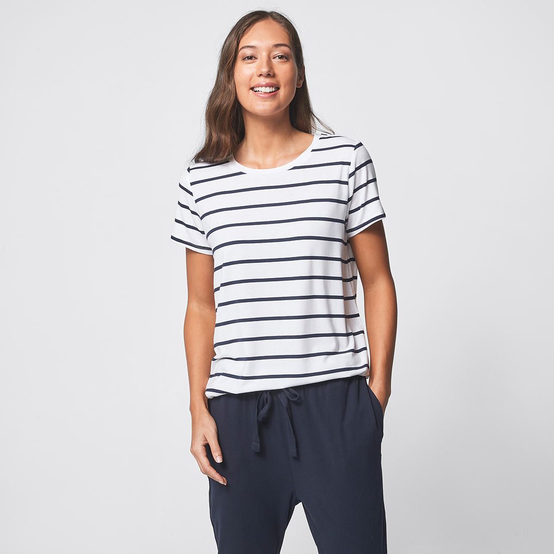 Organic Cotton Jersey Drop Crotch Pants 