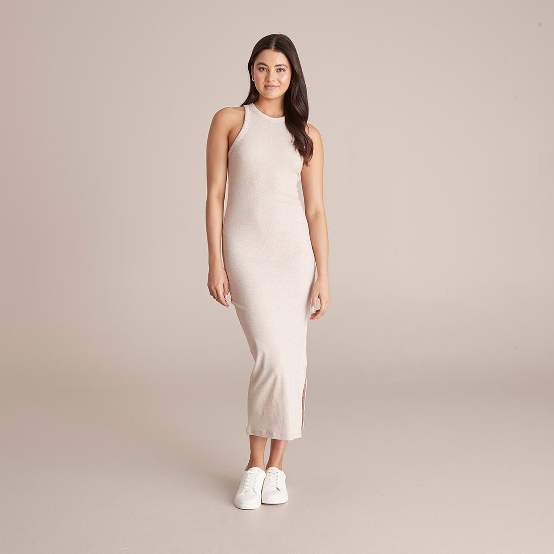 Lily Loves Rib Racer Midi Dress 