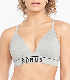 Womens Retro Rib T-Shirt Crop Bra - Bonds