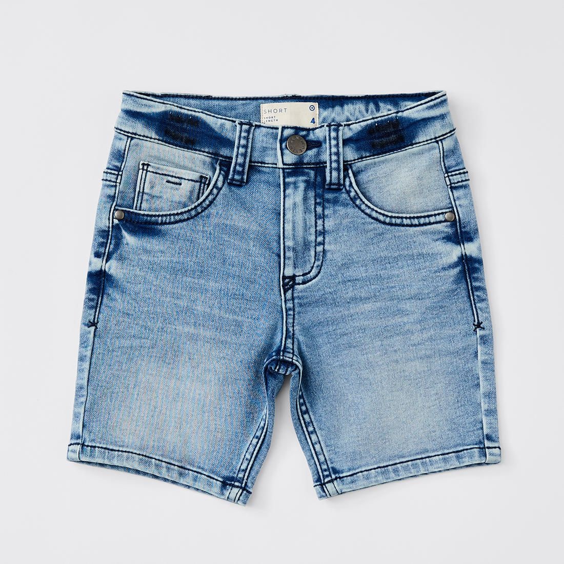 blue denim shorts