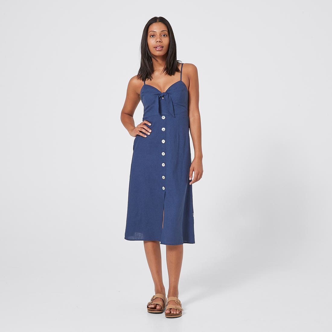 Linen Blend Midi Dress | Target 