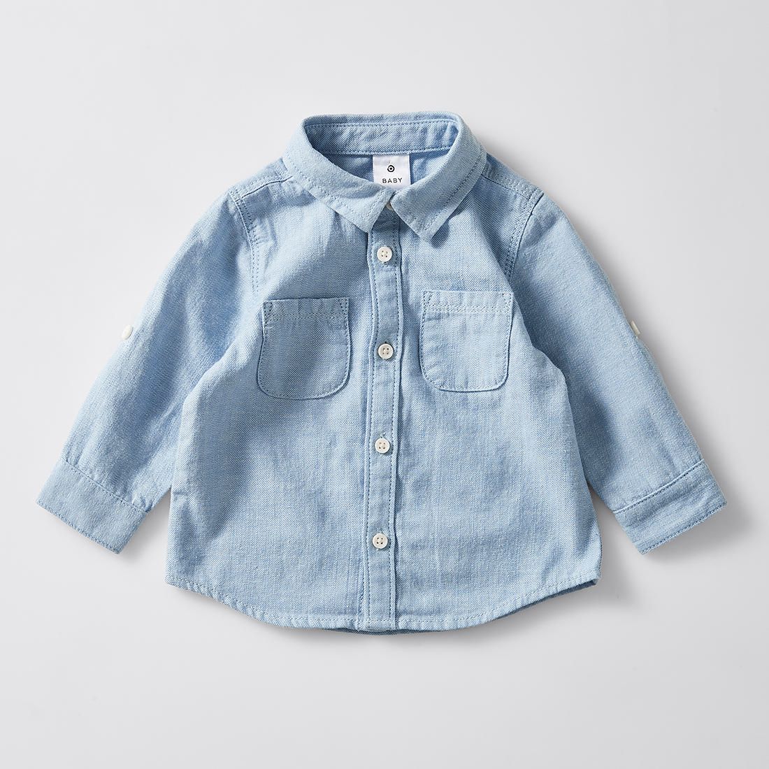 chambray baby shirt