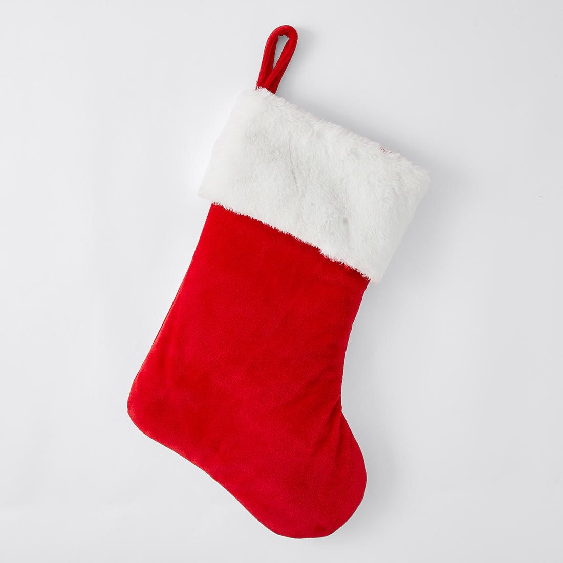 Traditional Plush Christmas Stocking