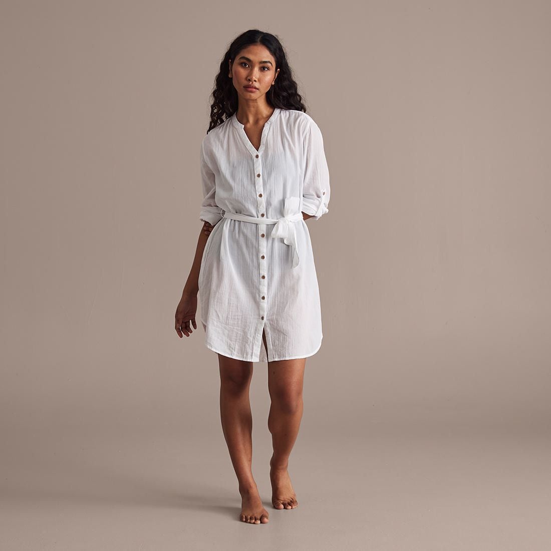 Longline Crinkle Shirt Dress | Target 