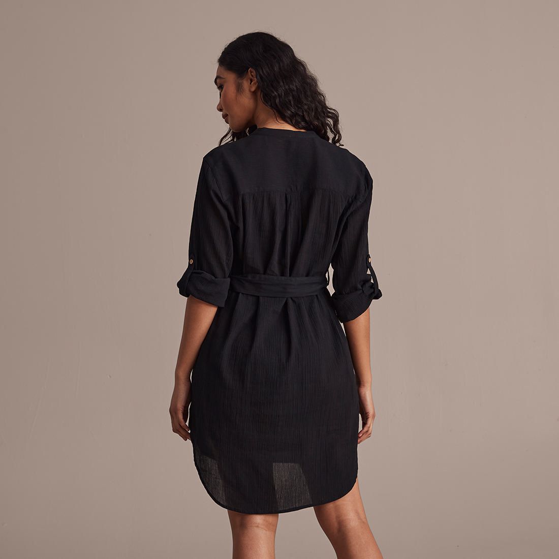 long line shirt dress